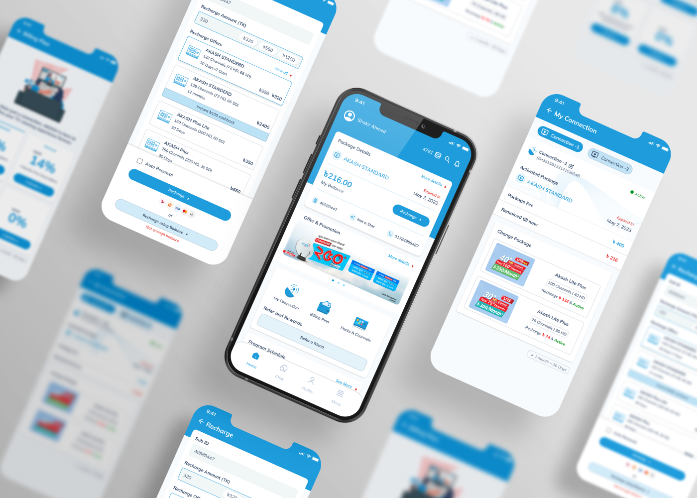 My Akash-self-service app UIUX Redesign for AKASH Digital TV My Akash-self-service app UIUX Redesign for AKASH Digital TV